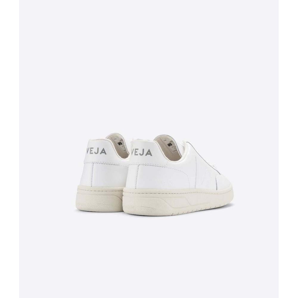 Veja V-12 LEATHER Men's Sneakers White | CA 345YXF